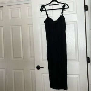Black strap dress